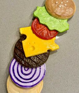 Handmade Burger Coasters 🍔