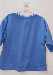 Blue Trendy Crop Top