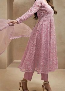 Embroidered Anarkali Suit Set