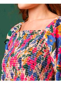 Floral Print Long Sleeve Dress