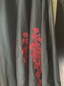 Black Netted Flared Dress From Soie