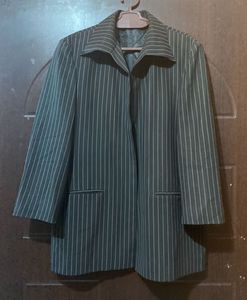 Black Stripe Suit With Free Top!!