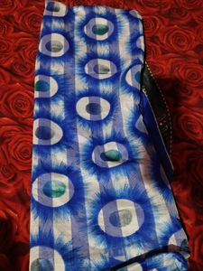 Blue Patterned Saree