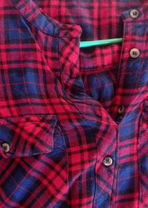Checkered Cotton Shirt For Bust 38