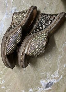 Goden Party Wear Heels
