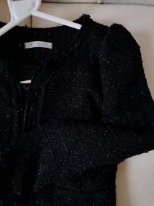 Korean Sequines Crop Tweed Jacket/ Blazer