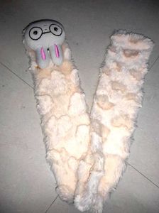 Cute Bunny Plush Leg Warmers For Kids