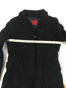 Black Woolen Long Coat Bust 34-36