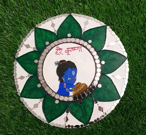 Little Krishna Lippan Art For Wall Decor