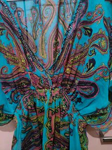 Cinched Waist Sheer Top