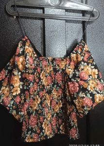 Floral Print Crop Top