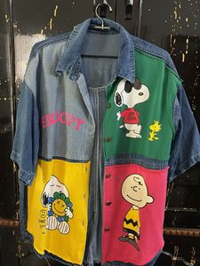Snoopy Denim Patchwork Jacket