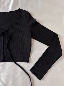 Urbanic Black Tie Up Shrug/Top