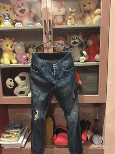 Slightly Distressed Skinny Jeans