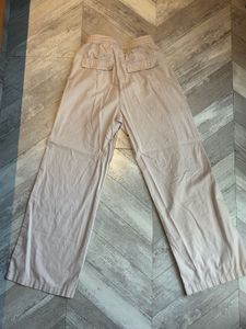 Beige Wide Leg Pants