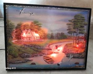 Framed Landscape Lighted Wall Art