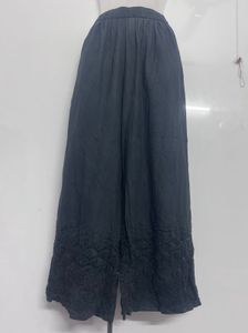 Black Embroidered Palazzos