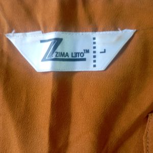 Zima Leto Women Mustard Shirt Dress