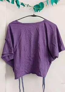 Purple Fendi Embellished Tee