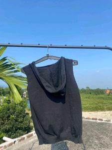 Black half hoodie