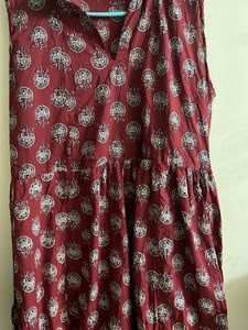 Maroon Flared Kurta
