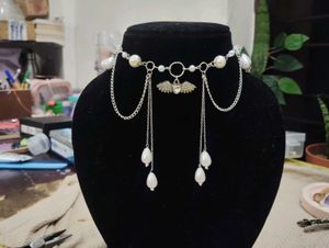 gothic style pearl necklace
