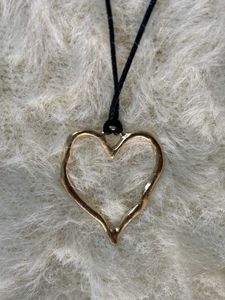 Gold Heart Goth Necklace