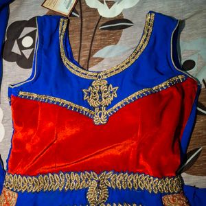 Red &amp; Blue Ethnic Dress