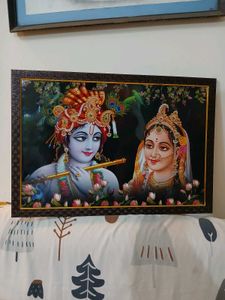 Radha Krishna framed Art Print