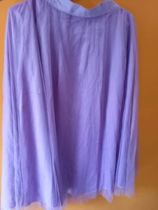 Purple Silk Organza Skirt Or Can Be Wear As A Lehe