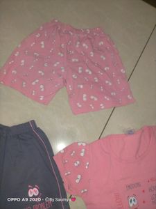 Pink Night Suit For Girls