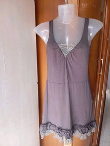 Cute Grey Sleeveless Top