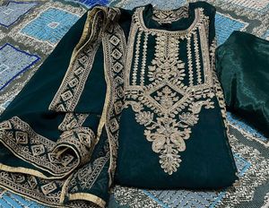 Emerald Green Embroidered Salwar Kameez