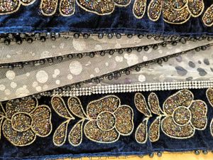 Velvet Embroidered Saree