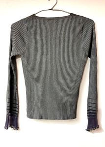 Ribbed V-Neck Top