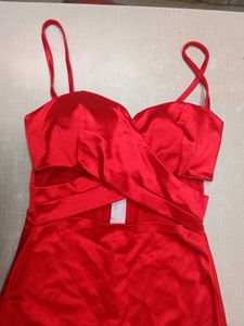 Red Cut Out Party Dress