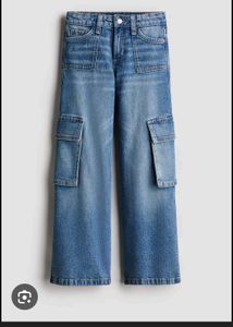 H&M Denim Cargo Jeans🌻with Free Gifts