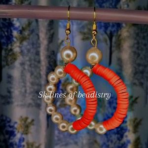 handmade Pearl & Clay Earrings