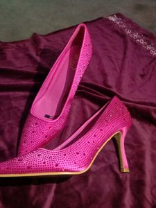 Pink Rhinestone Heels