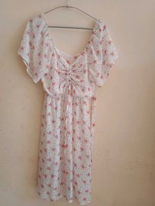 Floral Print Off-Shoulder Dress