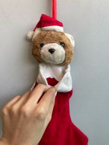 Festive Bear Christmas Stocking