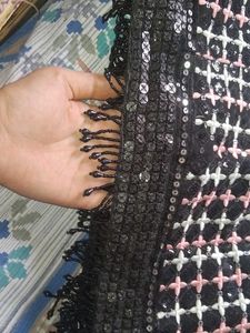 Black elegant ethnic top