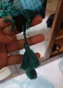 Blue Checked Scarf