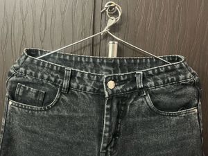 Charcoal Wide Leg Jeans