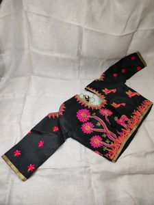 Silk Readymade Embroidery Blouse