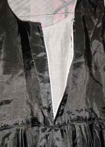 Black Heavy Designer Gown With Coat For Girls