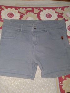 Grey Denim Shorts