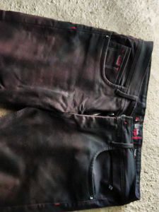 Burgundy Denim Jeans