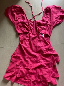 pink Cute Dress Perfect For Cafe
