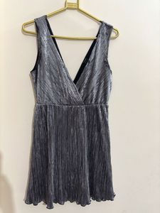 Silver Shimmer Mini Dress